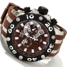 Invicta Reserve Men's Specialty Subaqua Scuba Swiss Made Quartz Chronograph Tachymeter Strap Watch BROWN