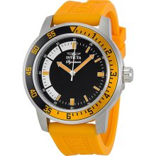 Invicta Signature II Black and Orange Rubber Strap Mens Watch 7462