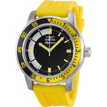 Invicta Signature II Black and Yellow Rubber Strap Mens Watch 7463