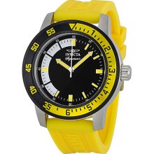 Invicta Signature II Black and Yellow Rubber Strap Mens Watch 7467