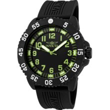 Invicta Watches Men's Pro Diver Black Dial Black Polyurethane Black Po