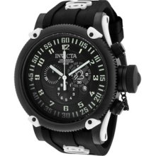 Invicta Watches Men's Russian Diver Chronograph Black Dial Black Polyu