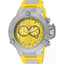 Invicta Watches Men's Subaqua/Noma III Chronograph Yellow Dial Yellow