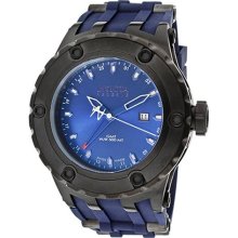 Invicta Watches Men's Subaqua/Reserve GMT Blue Dial Blue Polyurethane