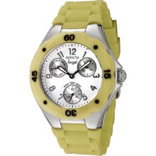 Invicta Women's Angel White Dial Yellow Green Silicon