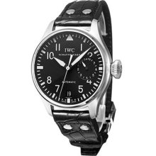 IWC Watches Pilot's Black Dial Leather Alligator Men's Automatic Power