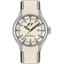 Jacques Lemans F5035C Stainless Steel Formula One Cream Dial Leat ...
