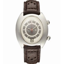 Jaeger LeCoultre Watch Black Leather with White Dial