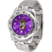 James Madison Dukes Sport Steel Band Ano-Chrome Men's Watch