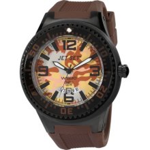 Jet Set Mens Wb30 Plastic Watch - Brown Rubber Strap - Multicolor Dial - JETJ5444B-006