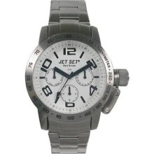 Jet Set San Remo Men's Watch in Silver with White Chronograph Dial