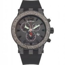 Joe Rodeo Broadway Watch 5.00ct White Diamonds Matte Dial Rubber Band