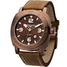 Jorg Gray JG1020-12 Men's Leather Strap Brown Dial Quartz Watch
