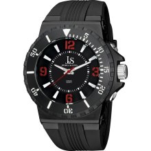 Joshua & Sons Men's Bold Swiss Quartz Silicon Strap Watch (J&S Men's bold silicon strap sport watch)