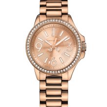 Juicy Couture 'Jetsetter' Round Bracelet Watch Rosegold