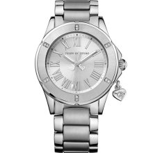 Juicy Couture 'Rich Girl' Round Dial Bracelet Watch Silver