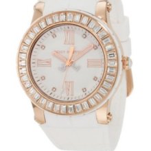 Juicy Couture Women's 1900886 Hrh White Embossed Jelly Strap Watch