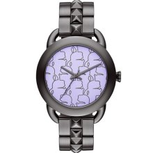 KARL LAGERFELD 'Pop' Bracelet Watch, 40mm Gunmetal/ Lilac