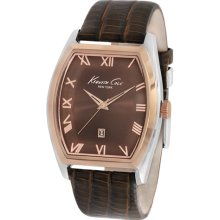 Kenneth Cole Men's Modern Core KC1891 Brown Calf Skin Quartz Watch with Brown Dial