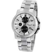 Kenneth Cole Men's Silvertone Dress Sport Chronograph Watch Kc9181 $185