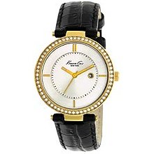 Kenneth Cole New York Leather Silver-Tone Dial Women's Watch #KC2675