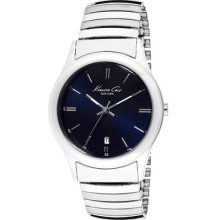 Kenneth Cole Watch Kc9148 Men's Navy Blue Dial Stretch Stainless Steel
