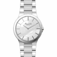 Kenneth Cole Women's Slim KC4830 Silver Stainless-Steel Quartz Watch with Mother-Of-Pearl Dial