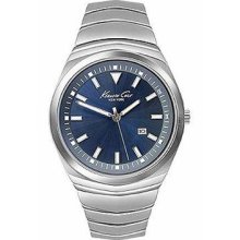 Kenneth Cole York Mens Bracelet Marine Blue Dial Watch Kc9061