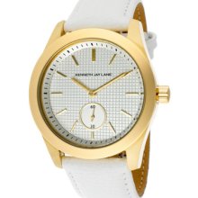 Kenneth Jay Lane Watch 2311s-02 Women's Silver Textured Dial Goldtone Ip Ss