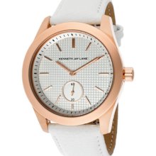 Kenneth Jay Lane Watch 2310s-02 Women's Silver Textured Dial Rose Goldtone Ip