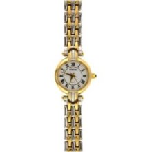 Kim RogersÂ® Multi Women's Roman Numeral Two Tone Link Watch