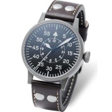 Laco Leipzig Type B Dial Swiss Mechanical Pilot Watch with Sapphire