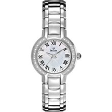 Ladies' Bulova Fairlawn Diamond Accent Stainless Steel Watch with