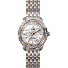 Ladies' Bulova Precisionist Diamond Accent Two-Tone Stainless Steel