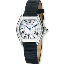 Ladies Charles Hubert Leather Band Silver Dial 32x40mm Watch
