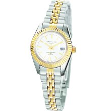 Ladies Charles Hubert Two-tone Stainless Band Silver Dial Watch