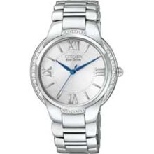 Ladies' Citizen Eco-Drive Ciena Diamond Accent Watch with Silver Dial