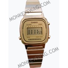 Ladies Gold Mini Casio Watch Colour Face â˜…uk Stockâ˜…