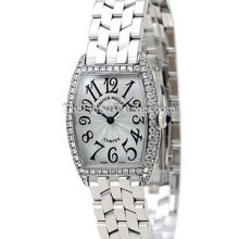 Ladies Medium Franck Muller Curvex Steel Diamond 7502QZDO Watch