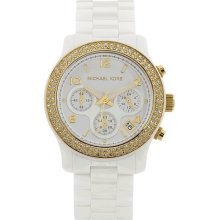 Ladies Michael Kors Gold Ceramic Crystal Watch - Mk5237 - Rrp Â£399