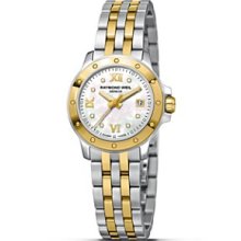 Ladies' Raymond Weil Two-Tone Diamond Tango Date Watch