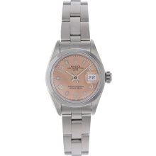 Ladies Rolex Date Watch 69160 Rose Dial