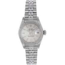 Ladies Rolex Datejust Watch 79174 Silver Tapestry Dial