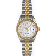 Ladies Rolex Datejust Watch 69173 Silver Jubilee Dial