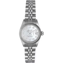 Ladies Rolex Datejust Watch 69174 Custom Mother-Of-Pearl Dial