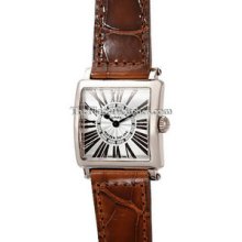 Ladies Small Franck Muller Master Square White Gold 6002SQZRELR Watch