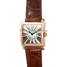 Ladies Small Franck Muller Master Square Pink Gold 6002SQZRELR Watch