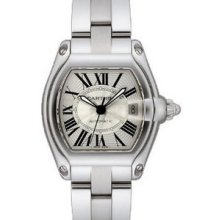 Large Cartier Roadster Mens Steel Watch W62025V3