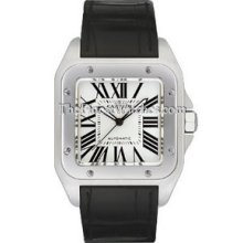 Large Cartier Santos 100 Mens Steel Watch W20073X8