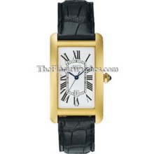 Large Cartier Tank Americaine Mens Yellow Gold Watch W2603156